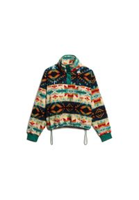 Damska bluza rozpinana do połowy Superdry Super Soft. Kolor: wielokolorowy #1