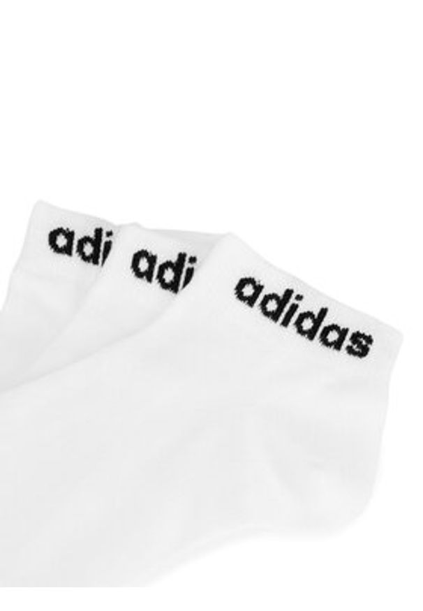Adidas - adidas Skarpety krótkie HT3451 3-PACK Biały. Kolor: biały. Materiał: bawełna