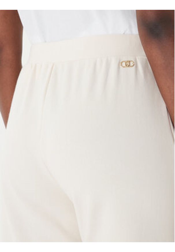 Liu Jo Sport Spodnie dresowe TA6031 FS002 Beżowy Regular Fit. Kolor: beżowy. Materiał: syntetyk