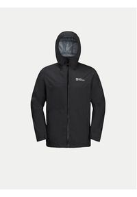 Jack Wolfskin Kurtka przeciwdeszczowa Highest Peak 1115134 Czarny Regular Fit. Kolor: czarny. Materiał: syntetyk #3