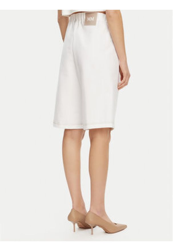 Max Mara Leisure Szorty materiałowe Texas 2516781027650 Biały Regular Fit. Kolor: biały. Materiał: bawełna
