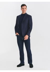 Pako Lorente - PAKO LORENTE - Granatowa marynarka jednorzędowa. Kolor: niebieski. Materiał: wełna #2