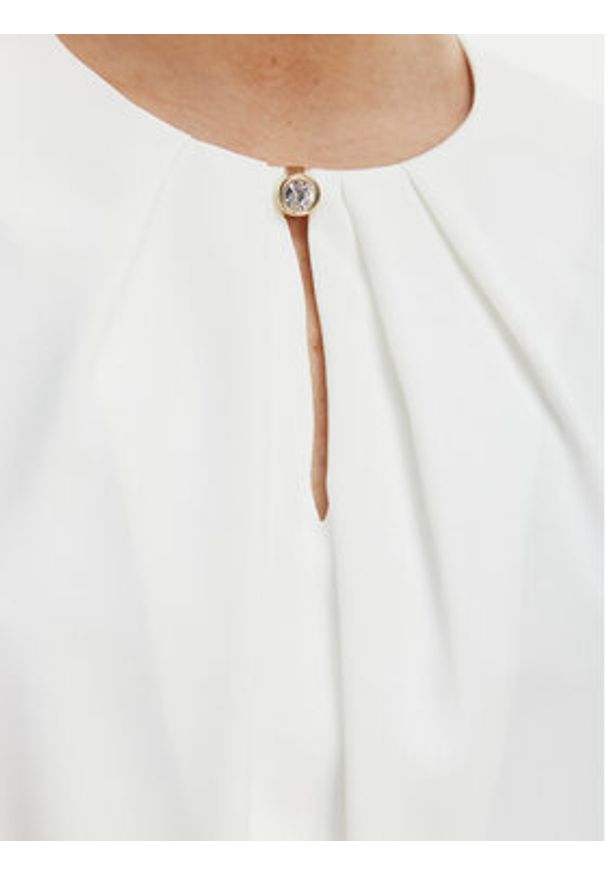 Rinascimento Bluzka CFC0127711003 Biały Slim Fit. Kolor: biały. Materiał: syntetyk