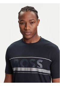 BOSS T-Shirt Iconic Zone 50550113 Granatowy Regular Fit. Kolor: niebieski. Materiał: bawełna