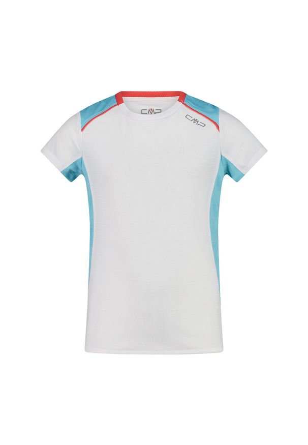 Koszulka dla dziewczynki CMP. Kolor: niebieski, wielokolorowy, biały. Wzór: kwiaty