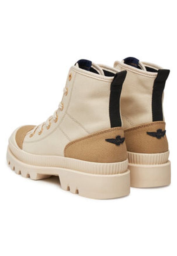 Aeronautica Militare Sneakersy 251SC305DCT354 Beżowy. Kolor: beżowy. Materiał: skóra