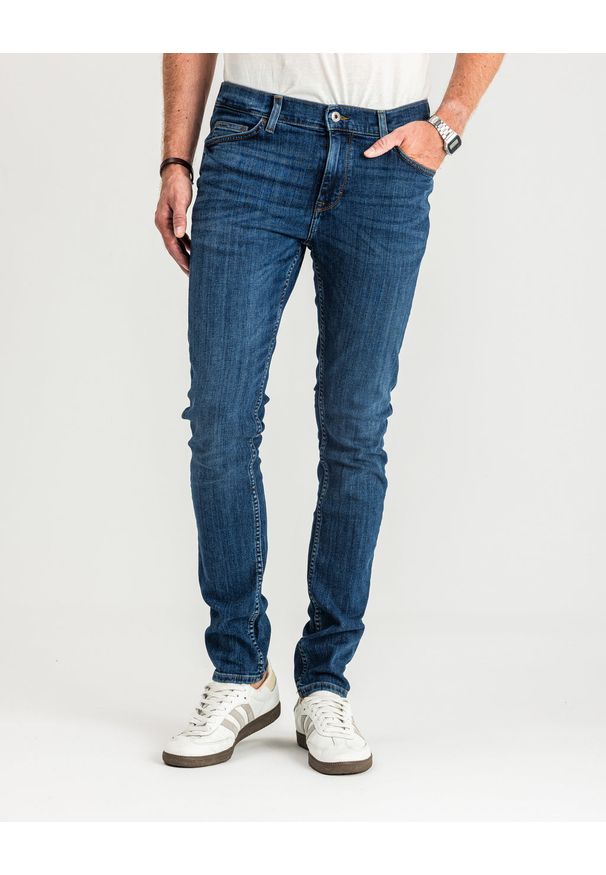 Spodnie Męskie Jeansowe Mustang Frisco Skinny Denim Blue 1015049 5000 883, W36 L34. Okazja: na co dzień. Wzór: gładki. Styl: casual, klasyczny