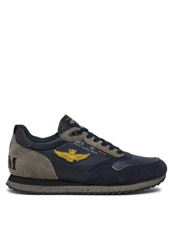 Sneakersy Aeronautica Militare. Kolor: niebieski