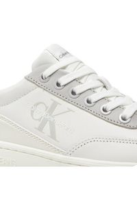 Calvin Klein Jeans Sneakersy Classic Cupsole Low Lace Lth Ml YW0YW01527 Biały. Kolor: biały. Materiał: skóra