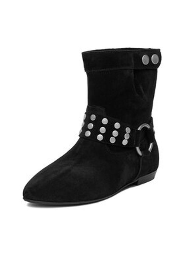 Badura Botki EO-CELIA-90505 Czarny. Kolor: czarny. Materiał: zamsz, skóra