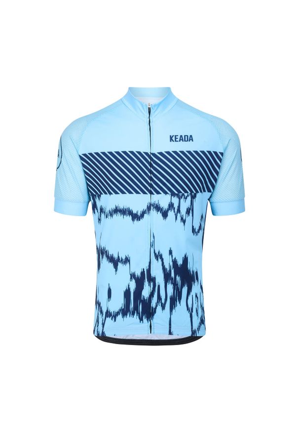 KEADA SPORTS - Damska koszulka rowerowa z krótkim rękawem – Signal Four. Kolor: niebieski. Długość rękawa: krótki rękaw. Długość: krótkie. Sport: kolarstwo