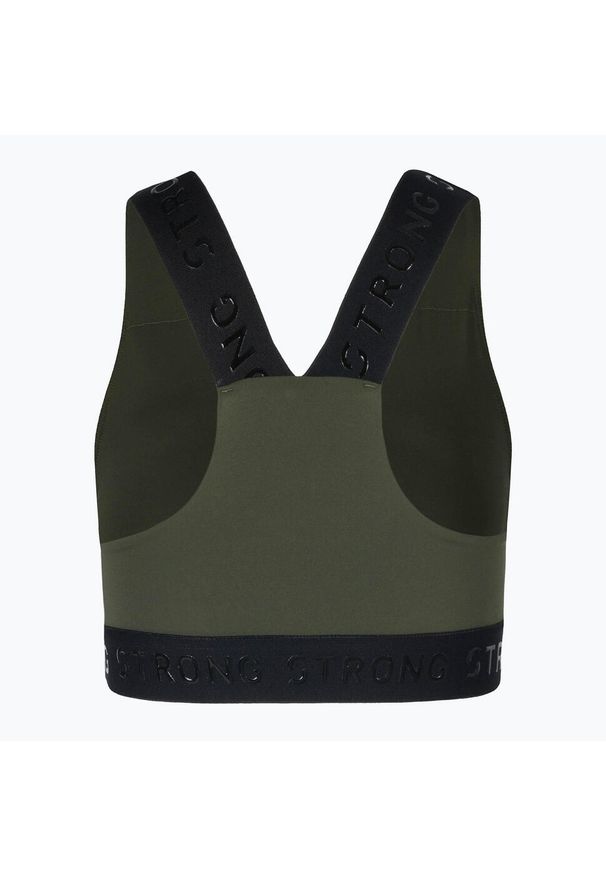 Biustonosz fitness STRONG ID Essential Sports. Kolor: zielony. Materiał: poliester. Sport: fitness