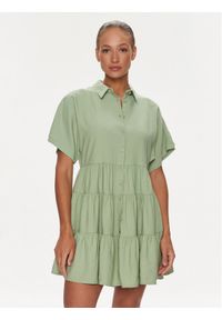 Silvian Heach Sukienka koszulowa GPP23328VE Zielony Regular Fit. Kolor: zielony. Materiał: wiskoza. Typ sukienki: koszulowe #1