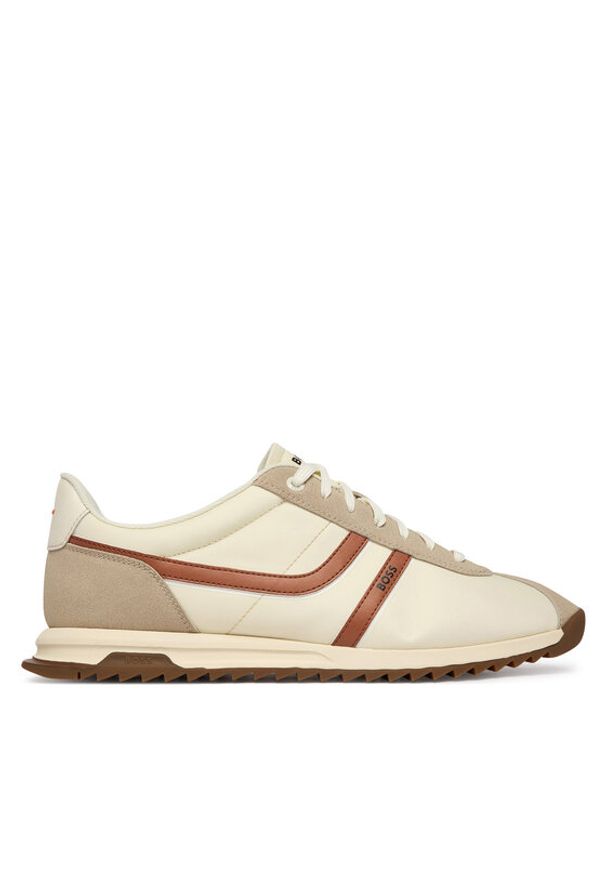 BOSS Sneakersy Zayn 50562818 Beżowy. Kolor: beżowy. Materiał: materiał