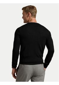 Polo Ralph Lauren Sweter 710946143004 Czarny Slim Fit. Typ kołnierza: polo. Kolor: czarny. Materiał: wełna #3