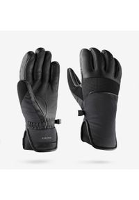 WEDZE - Rękawice narciarskie dla dorosłych Wedze 500 Sport. Kolor: czarny. Materiał: softshell, skóra, materiał, tkanina, futro, dzianina. Sport: narciarstwo