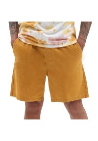 Spodenki Vans Range Salt Wash Relaxed Elastic VN0A5FKCG4O1 - żółte. Kolor: żółty. Materiał: bawełna, materiał. Sezon: lato #1