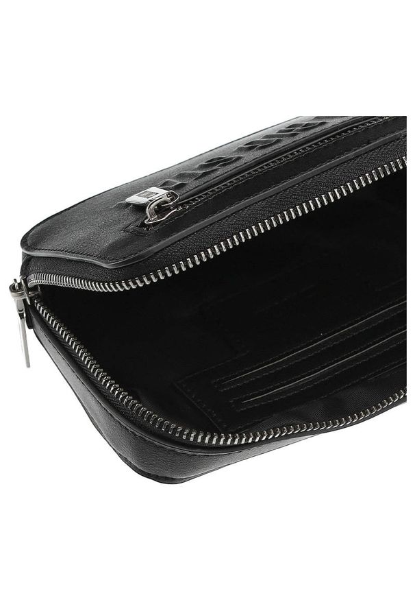 Big Star Accessories - Czarna Torba Big Star Męska Saszetka Na Pasku. Kolor: czarny. Materiał: skóra ekologiczna. Wzór: paski. Styl: sportowy