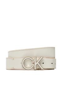 Calvin Klein Pasek Damski Re-Lock Saff Ck 3cm Belt K60K609980 Beżowy. Kolor: beżowy. Materiał: skóra #1