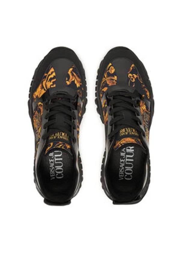 Versace Jeans Couture Sneakersy 79YA3SIB ZSC90 Czarny. Kolor: czarny. Materiał: materiał
