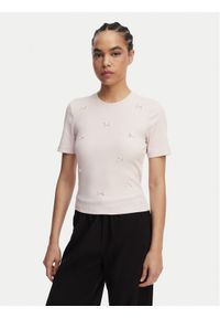 only - ONLY T-Shirt Femke 15369336 Różowy jasny Slim Fit. Kolor: różowy. Materiał: bawełna #1