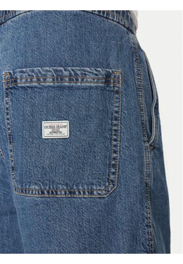 Guess Jeans Szorty jeansowe M5GD35 D5M54 Niebieski Regular Fit. Kolor: niebieski. Materiał: bawełna