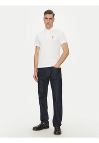 AMI PARIS Polo BFUPL001.760 Biały Regular Fit. Typ kołnierza: polo. Kolor: biały. Materiał: bawełna