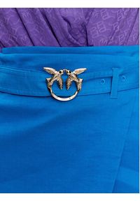 Pinko Spódnica ołówkowa Ivra 100444 A0LT Niebieski Slim Fit. Kolor: niebieski. Materiał: len, wiskoza