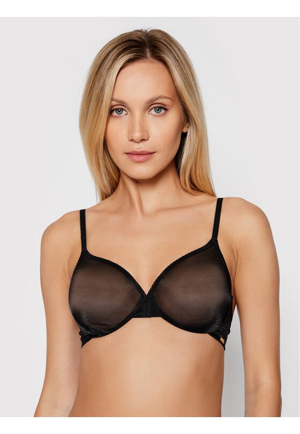 Gossard Biustonosz z fiszbiną Glossies Sheer Moulded 6271 Czarny. Kolor: czarny. Materiał: syntetyk