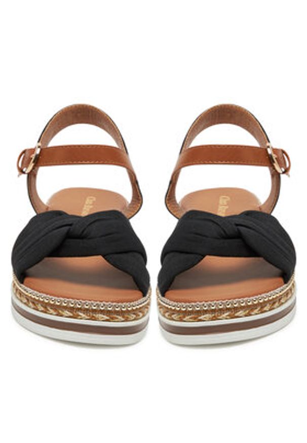 Clara Barson Sandały WS2P270-01 Czarny. Kolor: czarny. Materiał: materiał