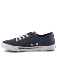 Big-Star - Granatowe Trampki Big Star Damskie Lekkie Półbuty. Okazja: na co dzień, do pracy, na spacer. Kolor: niebieski. Materiał: guma, jeans, materiał. Sezon: lato. Styl: casual, sportowy, klasyczny #4