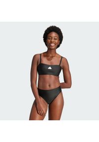 Adidas - Góra Bikini Iconisea Versatile Bandeau. Kolor: czarny, biały, wielokolorowy. Materiał: materiał