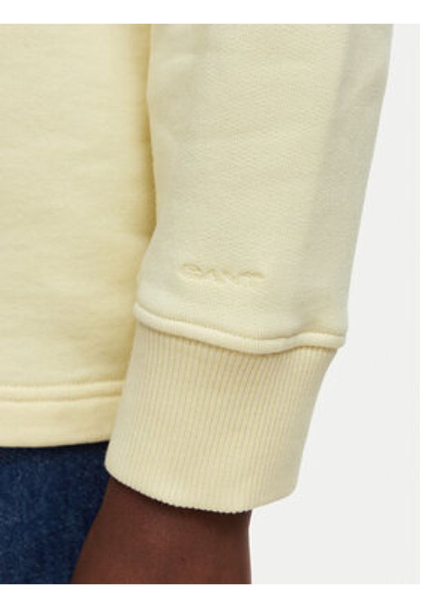 GANT - Gant Bluza 4201436 Żółty Regular Fit. Kolor: żółty. Materiał: bawełna