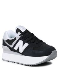 New Balance Sneakersy WL574ZSA Czarny. Kolor: czarny. Materiał: zamsz, skóra. Model: New Balance 574 #7