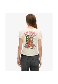 Superdry - Koszulka z kryształkami do tatuażu. Kolor: biały #1