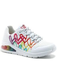 skechers - Buty do chodzenia damskie Skechers Uno 2 Floating. Zapięcie: sznurówki. Kolor: czerwony, wielokolorowy. Materiał: syntetyk, tkanina, materiał. Szerokość cholewki: normalna. Sport: turystyka piesza