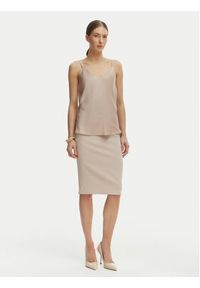 Rinascimento Top CFC0127685003 Beżowy Regular Fit. Kolor: beżowy. Materiał: syntetyk #4