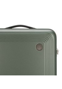 Wittchen - Średnia walizka z ABS-u delikatnie żłobiona. Kolor: zielony. Materiał: guma. Wzór: kolorowy #2