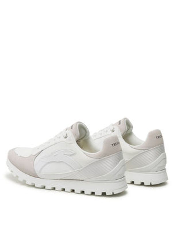 Trussardi Jeans - Trussardi Sneakersy 77A00488 Biały. Kolor: biały. Materiał: materiał