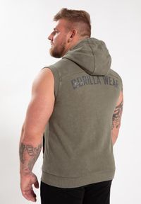 GORILLA WEAR - Silverdale Bluza z kapturem bez rękawów - zielony. Typ kołnierza: kaptur. Kolor: zielony. Długość rękawa: bez rękawów. Sport: fitness
