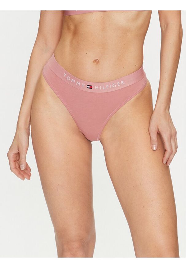 TOMMY HILFIGER - Tommy Hilfiger Stringi UW0UW04146 Różowy. Kolor: różowy. Materiał: bawełna