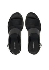 Calvin Klein Espadryle Wedge Sandal 70 - Jacq HW0HW02386 Czarny. Kolor: czarny. Materiał: materiał #6