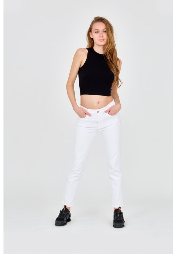 Guess - GUESS Damski czarny top. Kolor: czarny. Materiał: wiskoza
