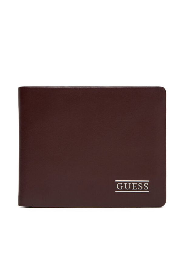 Guess Duży Portfel Męski SMNEBR LEA24 Brązowy. Kolor: brązowy. Materiał: skóra