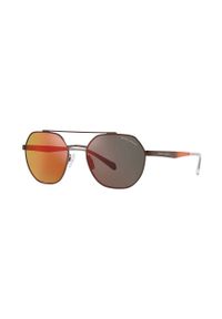 Armani Exchange okulary przeciwsłoneczne męskie kolor brązowy. Kolor: brązowy