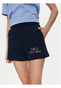 Helly Hansen Szorty sportowe W Core Sweat Shorts 54081 Granatowy Regular Fit. Kolor: niebieski. Materiał: bawełna