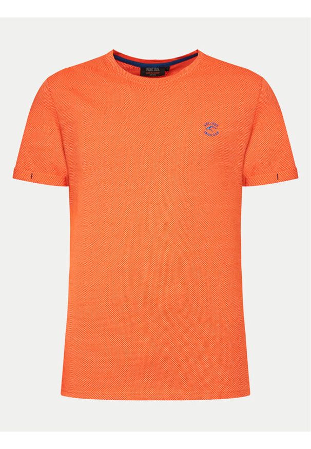 INDICODE T-Shirt Stamatis 41-038 Pomarańczowy Regular Fit. Kolor: pomarańczowy. Materiał: bawełna, syntetyk