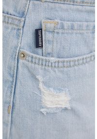 Superdry spódnica jeansowa mini prosta. Okazja: na co dzień. Kolor: niebieski. Materiał: jeans. Styl: casual #4