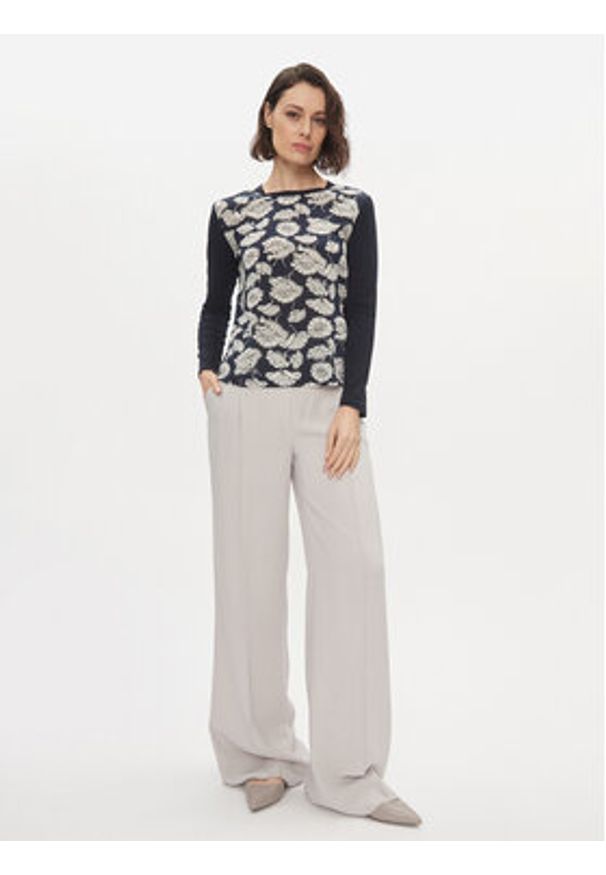 Weekend Max Mara Bluzka Calamai 2415941051650 Granatowy Regular Fit. Kolor: niebieski. Materiał: lyocell