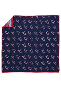 Adam Collection - Granatowa poszetka - wozy strażackie, dla strażaka E157. Kolor: niebieski. Materiał: poliester #1